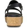 Crocs womens Brooklyn Cork Low Wedge(Black/Black)