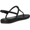 Crocs womens Miami Thong Sandal(Black Studs)