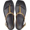 Crocs womens Miami Thong Sandal(Metallic Black)