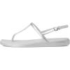 Crocs womens Miami Thong Sandal(Silver)