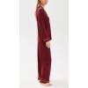 Eberjey Gisele Classic Women’s Pajama Set | Long Sleeve Shirt + Long Pants(Cabernet/Ivory)