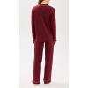 Eberjey Gisele Classic Women’s Pajama Set | Long Sleeve Shirt + Long Pants(Cabernet/Ivory)
