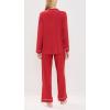 Eberjey Gisele Classic Women’s Pajama Set | Long Sleeve Shirt + Long Pants(Haute Red/Ivory)