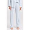 Eberjey Gisele Classic Women’s Pajama Set | Long Sleeve Shirt + Long Pants(Ice Blue/ Ivory)