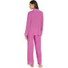 Eberjey Gisele Classic Women’s Pajama Set | Long Sleeve Shirt + Long Pants(Italian Rose/Ivory)