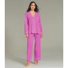 Eberjey Gisele Classic Women’s Pajama Set | Long Sleeve Shirt + Long Pants(Italian Rose/Ivory)