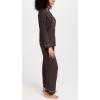 Eberjey Gisele Classic Women’s Pajama Set | Long Sleeve Shirt + Long Pants(Java/Vista Blue)