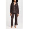 Eberjey Gisele Classic Women’s Pajama Set | Long Sleeve Shirt + Long Pants(Java/Vista Blue)