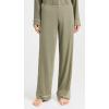 Eberjey Gisele Classic Women’s Pajama Set | Long Sleeve Shirt + Long Pants(Moss/Ivory)