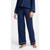 Eberjey Gisele Classic Women’s Pajama Set | Long Sleeve Shirt + Long Pants(Navy/Ivory)