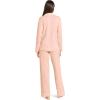 Eberjey Gisele Classic Women’s Pajama Set | Long Sleeve Shirt + Long Pants(Petal Pink)