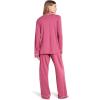 Eberjey Gisele Classic Women’s Pajama Set | Long Sleeve Shirt + Long Pants(Raspberry/Ivory)
