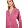 Eberjey Gisele Classic Women’s Pajama Set | Long Sleeve Shirt + Long Pants(Raspberry/Ivory)