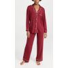 Eberjey Gisele Classic Women’s Pajama Set | Long Sleeve Shirt + Long Pants(Sangria)
