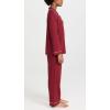 Eberjey Gisele Classic Women’s Pajama Set | Long Sleeve Shirt + Long Pants(Sangria)