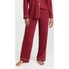 Eberjey Gisele Classic Women’s Pajama Set | Long Sleeve Shirt + Long Pants(Sangria)