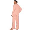 Eberjey Gisele Classic Women’s Pajama Set | Long Sleeve Shirt + Long Pants(Velvet Pink/Ivory)