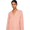 Eberjey Gisele Classic Women’s Pajama Set | Long Sleeve Shirt + Long Pants(Velvet Pink/Ivory)