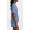 Eberjey Gisele Relaxed Women’s Short PJ Set(Coastal Blue/Ice Blue)