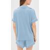 Eberjey Gisele Relaxed Women’s Short PJ Set(Faded Denim/Ivory)