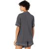 Eberjey Gisele Relaxed Women’s Short PJ Set(Graphite/Sorbet Pink)