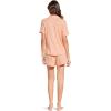 Eberjey Gisele Relaxed Women’s Short PJ Set(Peach Parfait)