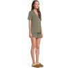 Eberjey Gisele Relaxed Women’s Short PJ Set(Smokey Olive/Ivory)
