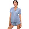 Eberjey Gisele Relaxed Women’s Short PJ Set(Wedgewood)