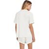 Eberjey Gisele Relaxed Women’s Short PJ Set(White/Ice Blue)