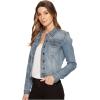 KUT from the Kloth Amelia Jean Jacket – Jackets for Women – Button Front Closure – Point Collar – Straight Back(Empathetic/Medium Base Wash)