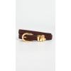 Madewell Women’s Chunky Metal Leather Belt(Chocolate Raisin Suede)