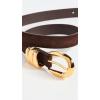 Madewell Women’s Chunky Metal Leather Belt(Chocolate Raisin Suede)