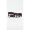 Madewell Women’s Chunky Metal Leather Belt(Dark Carob)