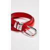 Madewell Women’s Chunky Metal Leather Belt(Kilt Red)
