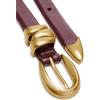 Madewell Women’s Chunky Metal Leather Belt(Soft Mahogany)