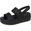 Crocs Women’s Brooklyn Low Wedge Sandals(Black/Black)