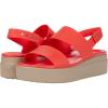 Crocs Women’s Brooklyn Low Wedge Sandals(Flame/Mushroom)