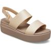 Crocs Women’s Brooklyn Low Wedge Sandals(Metallic Champagne)