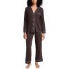 Eberjey Gisele Classic Women’s Pajama Set | Long Sleeve Shirt + Long Pants(Java/Vista Blue)
