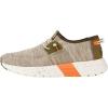 HEYDUDE Men’s Sirocco M Sport Mode(Green/Dusty Olive/Orange)