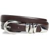 Madewell Women’s Chunky Metal Leather Belt(Dark Carob)