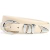 Madewell Women’s Chunky Metal Leather Belt(Ecru)