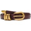 Madewell Women’s Chunky Metal Leather Belt(Soft Mahogany)