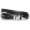 Madewell Women’s Chunky Metal Leather Belt(True Black)