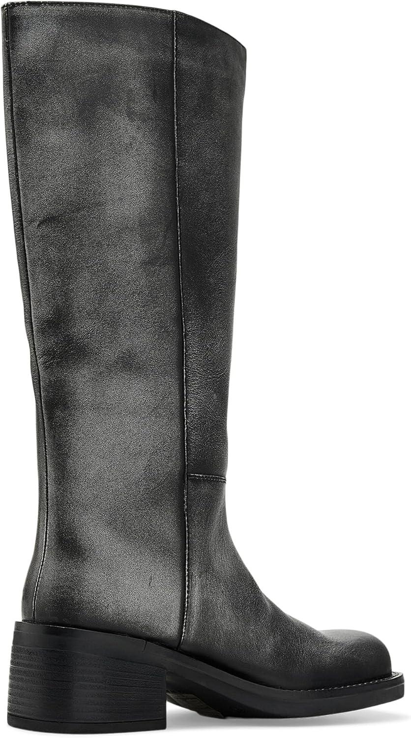 imageFree People Womens Dana Distressed Pullon Boots EquestrianBlack Distressed Leather