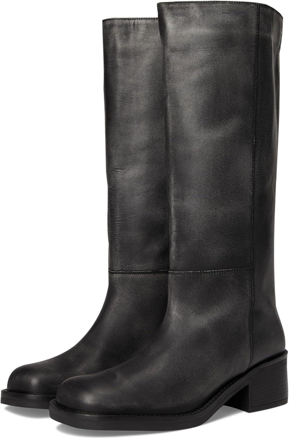 imageFree People Womens Dana Distressed Pullon Boots EquestrianBlack Distressed Leather