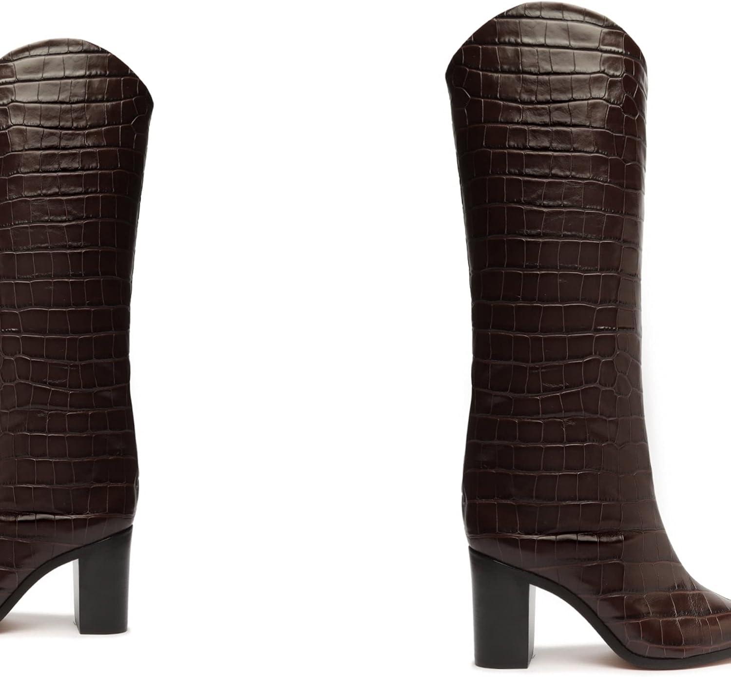 imageSCHUTZ Womens Maryana Block BootsDark Chocolate