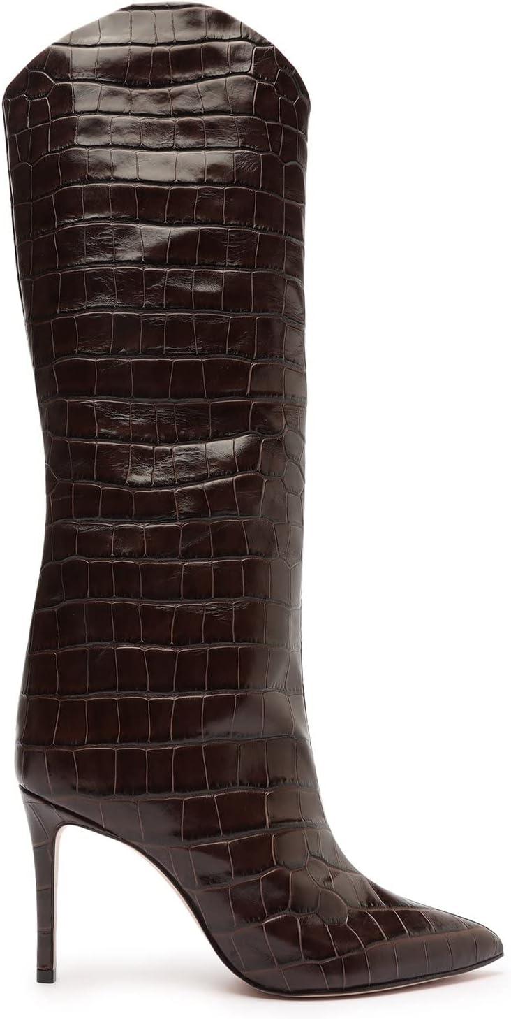 imageSCHUTZ Womens Maryana Leather Dress BootDark Chocolate