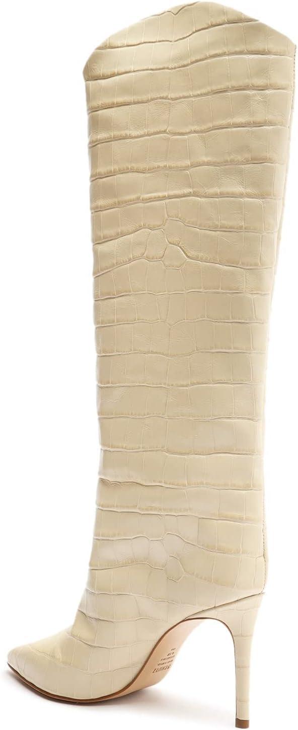imageSCHUTZ Womens Maryana Leather Dress BootEggshell