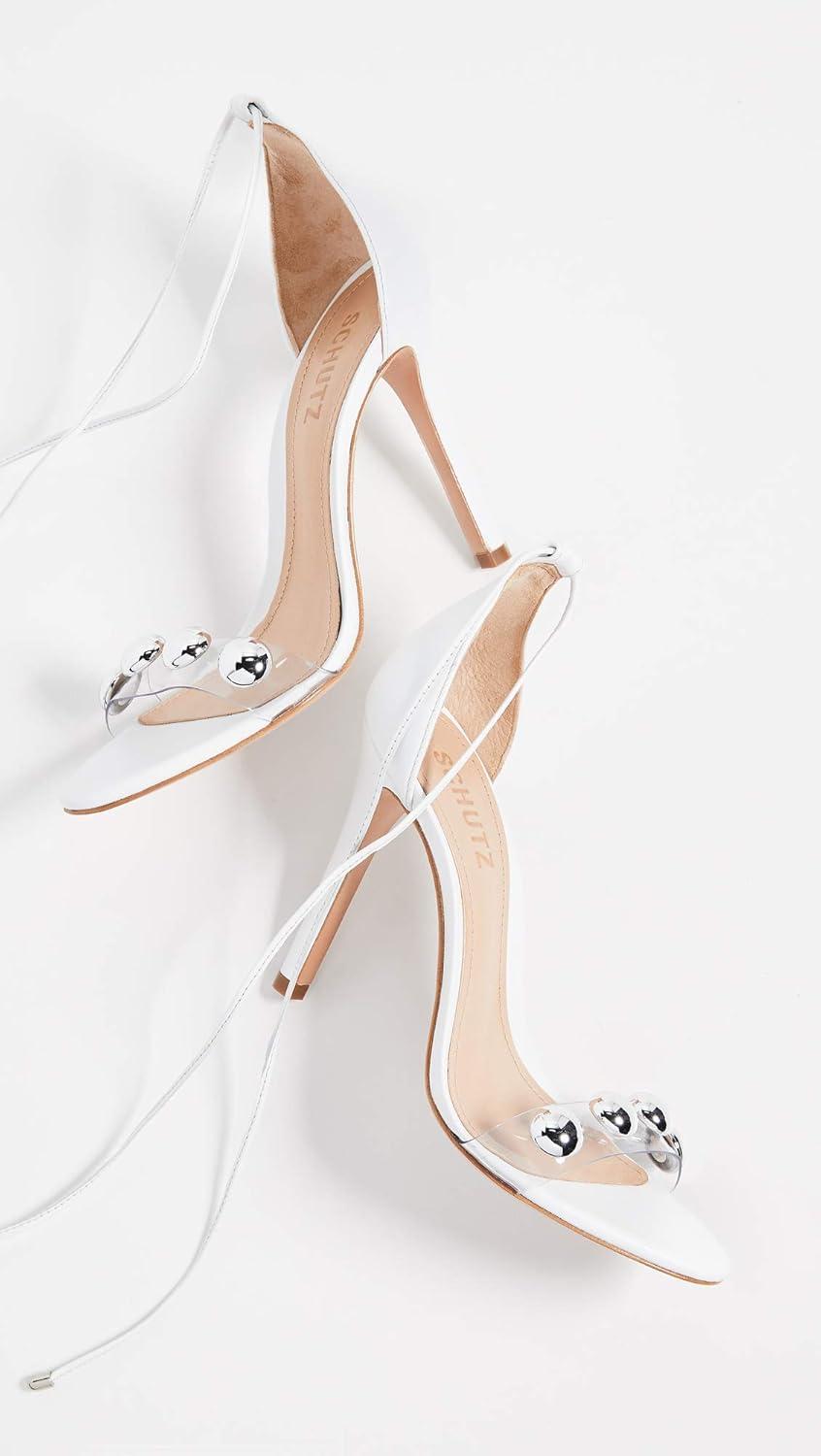 imageSCHUTZ Womens Maryana Leather Dress BootWhiteTransparent